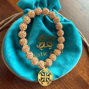 Rustic Cuff Original Style Emerson Stretch Bracelet in Rose Gold Beads